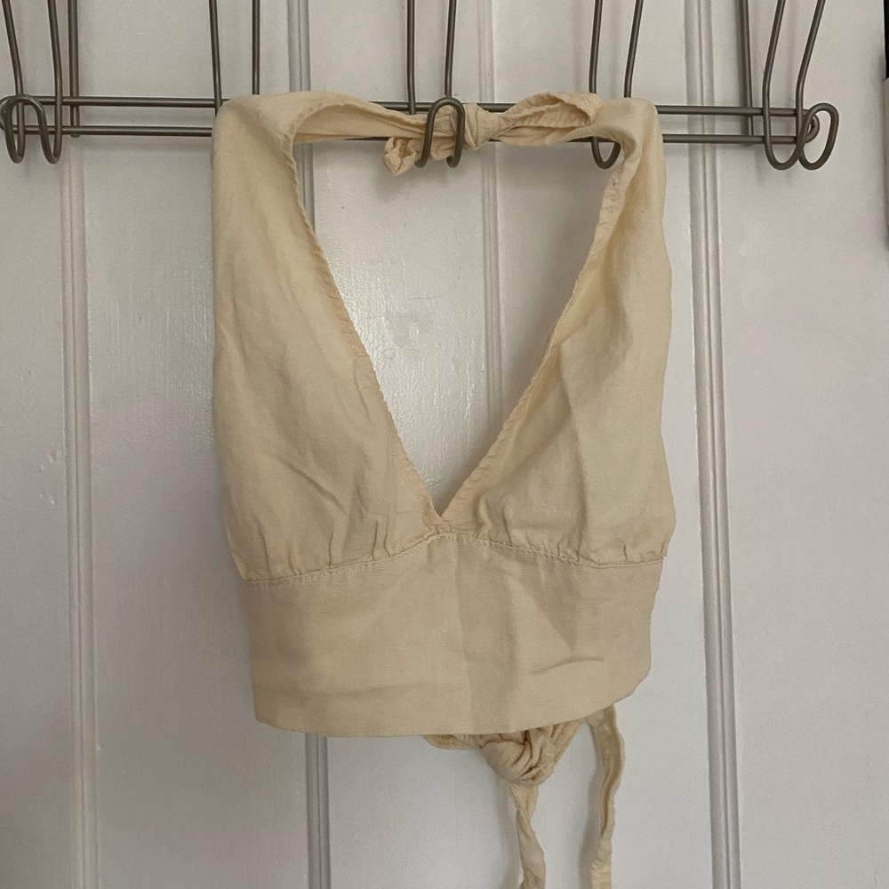 Brandy Melville halter tie crop top
